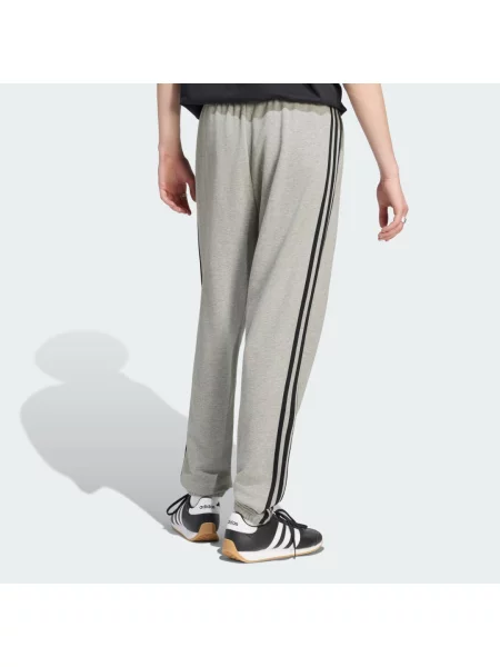 Kalhoty z francouzského froté se zúženými nohavicemi a manžetami Essentials bílé