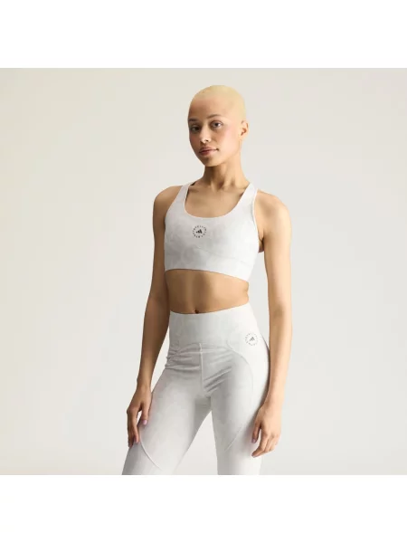 Podprsenka adidas by Stella McCartney PrimeLiftImpact Training Medium Support Printed bílá