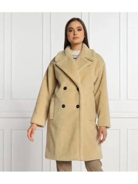Palton Marella de lână bej