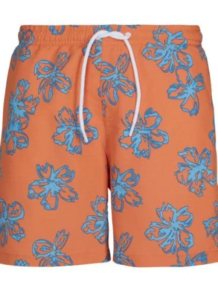 Plavalne hlačke Urban Classics s cvetličnim vzorcem siva