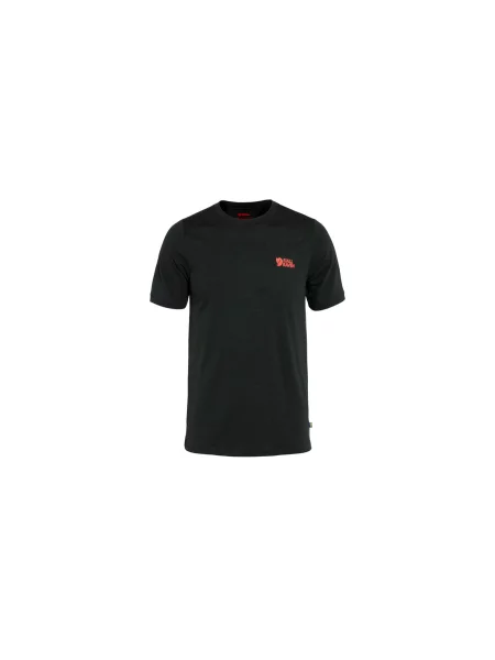 Fjällräven Abisko Wool Logo SS M Black Mężczyźni Koszulki Fjällräven Size: L czarny