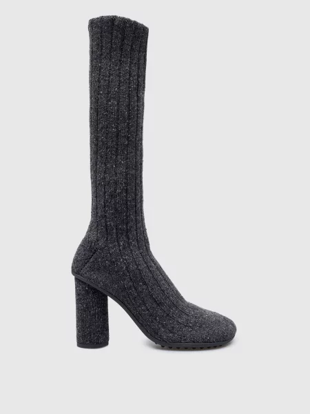 Чоботи Atomic Boot з шовком та вовною Bottega Veneta сірі