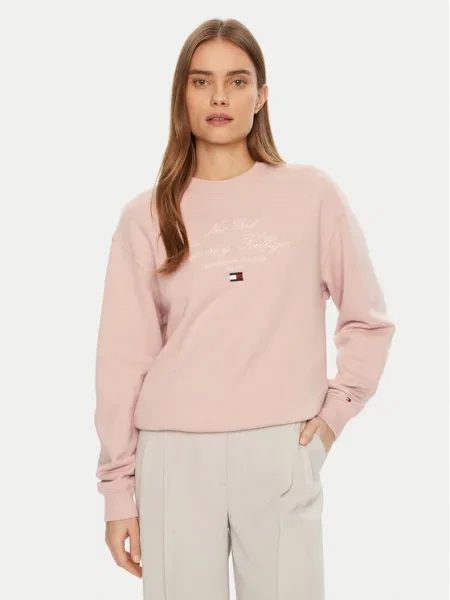 Tommy Hilfiger Bluză Modern Script roz