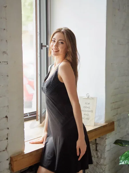 Короткая ночнушка чорна