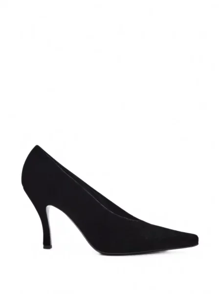 Pantofi cu toc Loulou De Saison de catifea negru