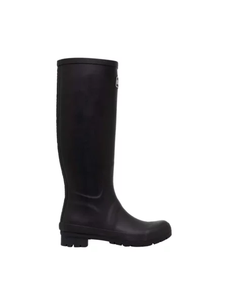 Kozaki z wytłaczanym logo model Abbey Tall Welly' Barbour czarne