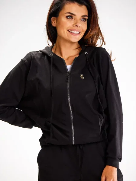 Hanorac cu glugă Awama negru