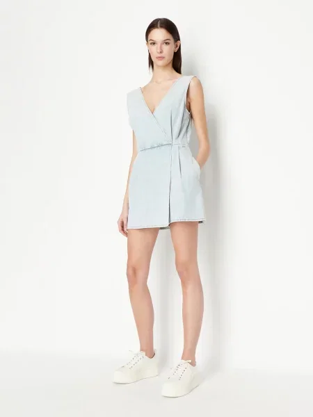 Armani Exchange Комбінезон з шортами Світло-синій синій