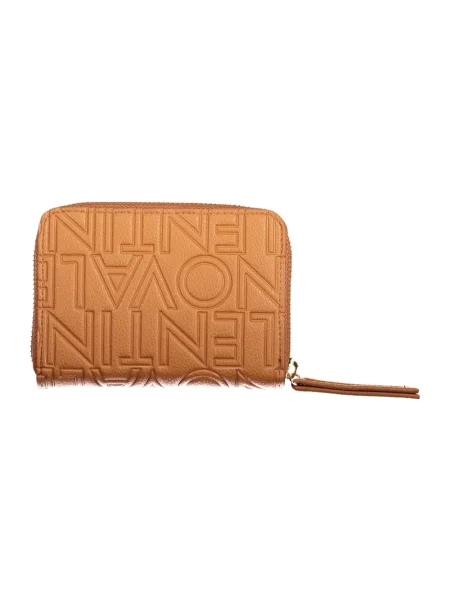 Lniany portfel Valentino Bags brązowy