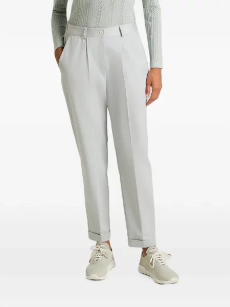 Cu centură pantaloni Kiton gri