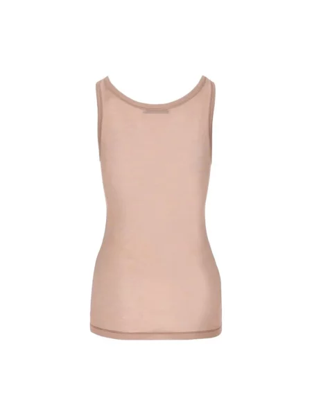 Top Prada z logo beżowy