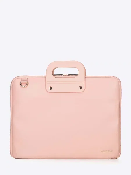 Torba na laptopa z imitacji skóry różowa