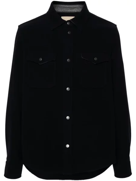 Jachetă-cămașă Woolrich de lână albastru