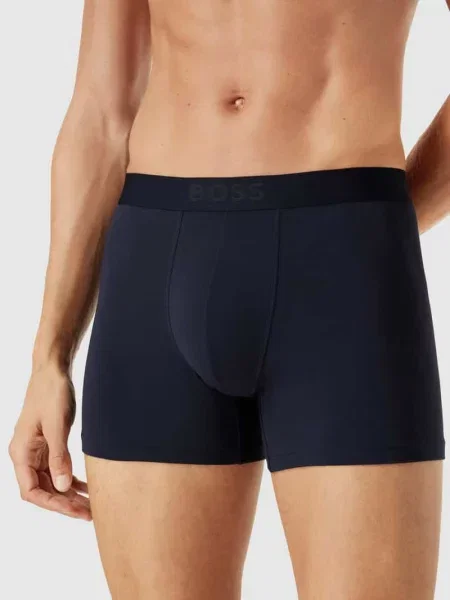 Obcisłe bokserki z z logo w zestawie 2 szt. model ‘UltraSoft’ Boss granatowe