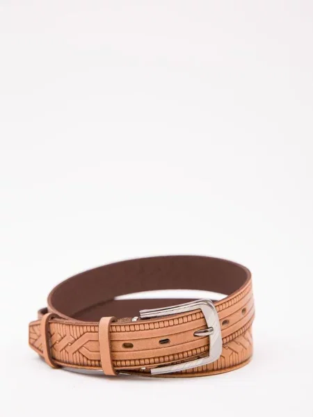 Ремень Ager из искусственной кожи с ремешками коричневый