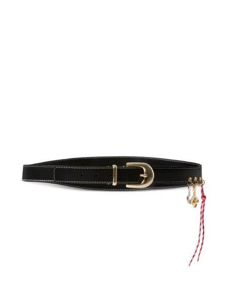Cu centură curea Claudie Pierlot din piele negru