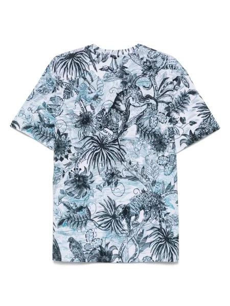 Tricou Just Cavalli cu imagine albastru