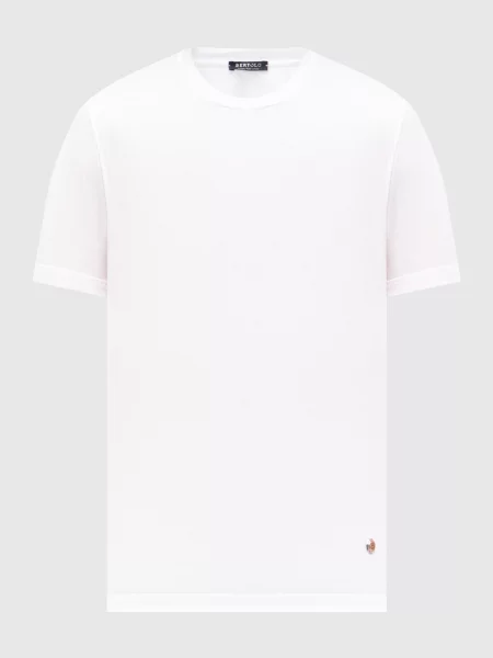 Футболка з емблемою Bertolo Cashmere біла