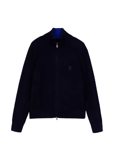 Cardigan Croquis tricotate albastru
