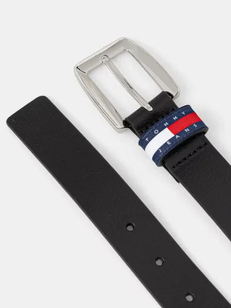 Usnjen Tommy Jeans črna