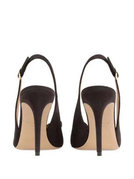 Pantofi cu toc Ferragamo cu funde slingback maro