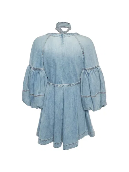 Rochie mini Zimmermann cu legături albastru
