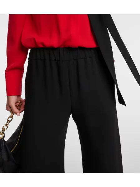 Pantaloni Valentino de mătase negru