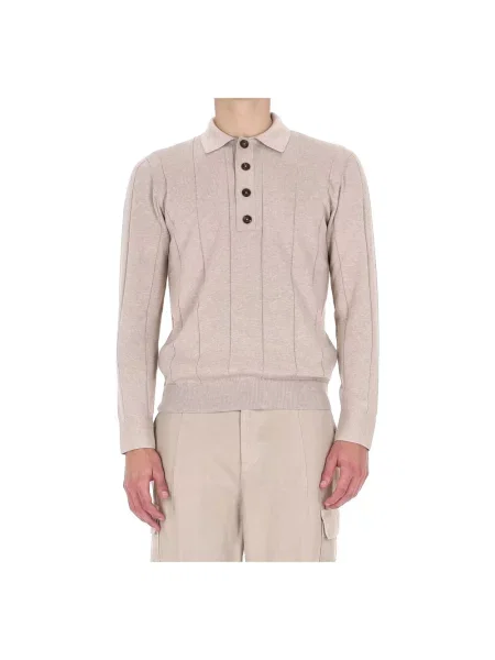 Sweter Eleventy z długim rękawem beżowy