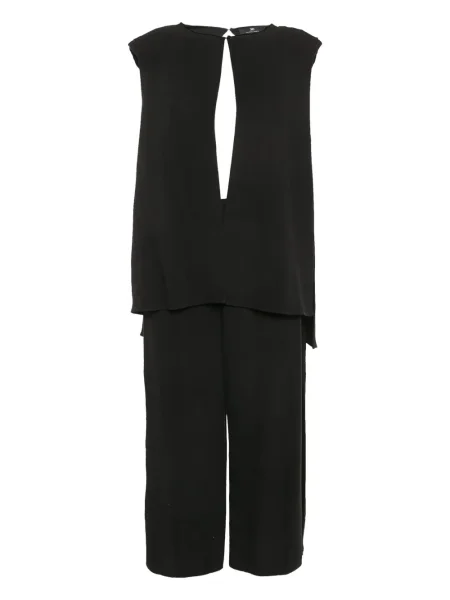 Salopetă Elisabetta Franchi din crep negru