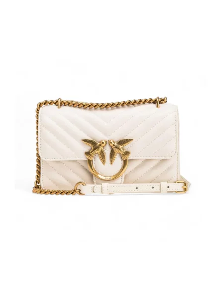 Pinko torebka crossbody skórzana biała