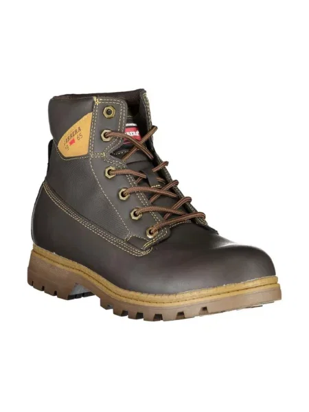 Lniane buty do kostki Carrera o krotszym kroju brązowe