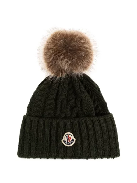 Căciulă Moncler de lână verde