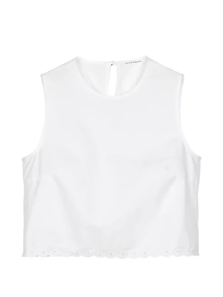 Top Cecilie Bahnsen cu broderie alb