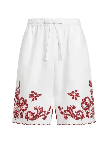 Bermude Dolce & Gabbana cu broderie de in alb