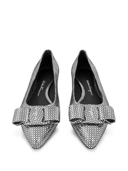 Pantofi cu toc Ferragamo cu funde fără toc