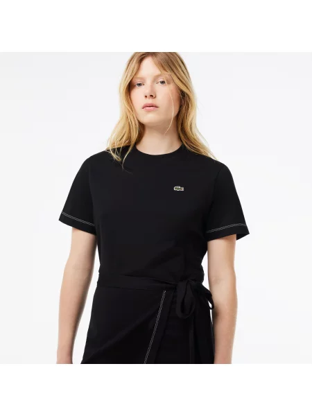 Lacoste Sukienka Flare Fit czarny