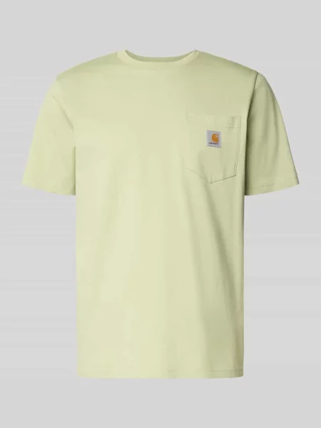 Krótka koszulka Carhartt Work In Progress z krótkim rękawem z logo biała