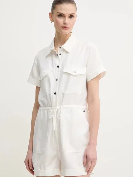 Pepe Jeans salopeta EDMEE cu guler bej