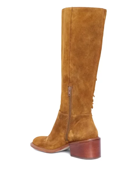 Semišové kozačky Sarah Chofakian hnědé