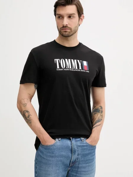Polo Tommy Jeans czarne