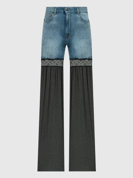 Комбіновані джинси з мереживом Nensi Dojaka блакитні