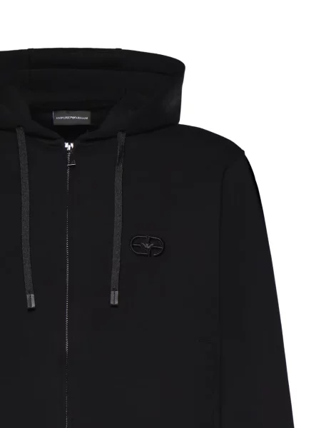 Hanorac cu glugă Emporio Armani negru