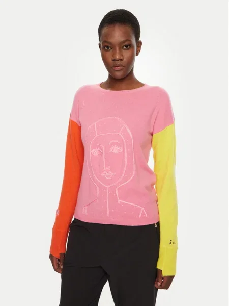 Пуловер Rossignol Lina x JCC дамски от лека материя розово