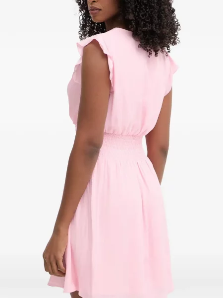 Rochie mini Morgan cu volane roz