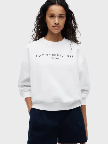 Світшот Tommy Hilfiger з лого білий