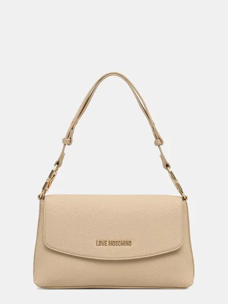Love Moschino geantă crossbody pentru femei cu imitație de piele bej