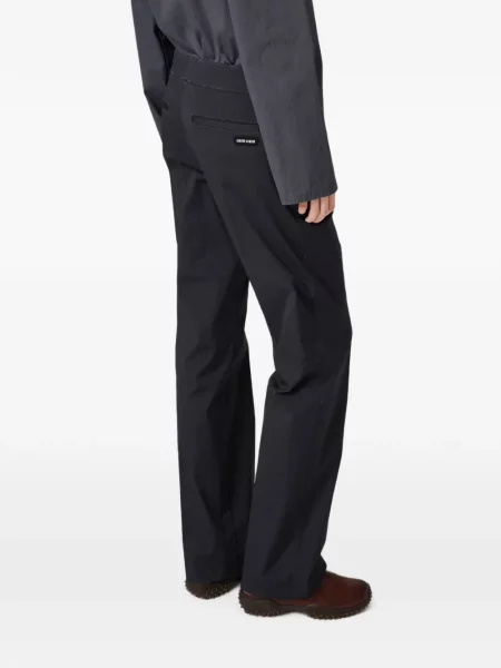 Pantaloni Miu Miu din poplin negru