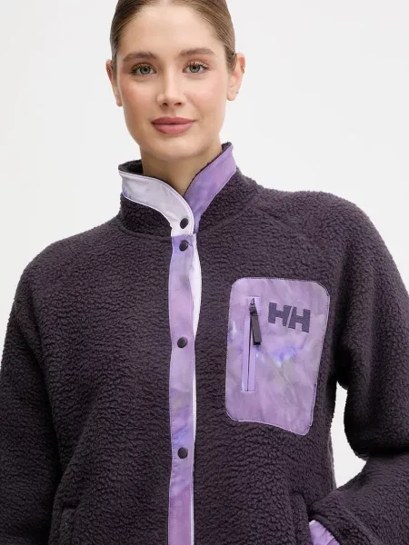 Флисовый однотонный свитер Helly Hansen фиолетовый