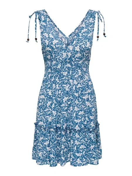 ONLY Rochie de vară ONLFERNANDA bleumarin alb