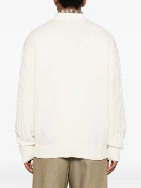 Pulover Carhartt Wip cu decolteu rotund alb